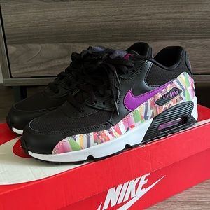 Nike Air Max 90 Print Mesh - Hyper Violet - Size 6.5Y